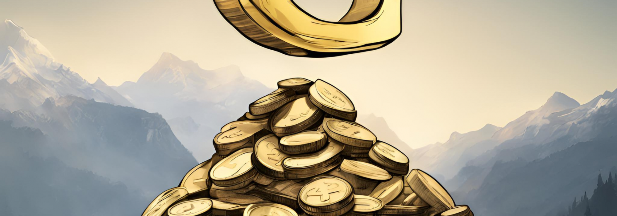 Ein Berg von Münzen